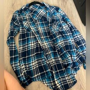 FLANNEL | BLUE/BLACK/WHITE | LARGE | JACKET | X-LARGE